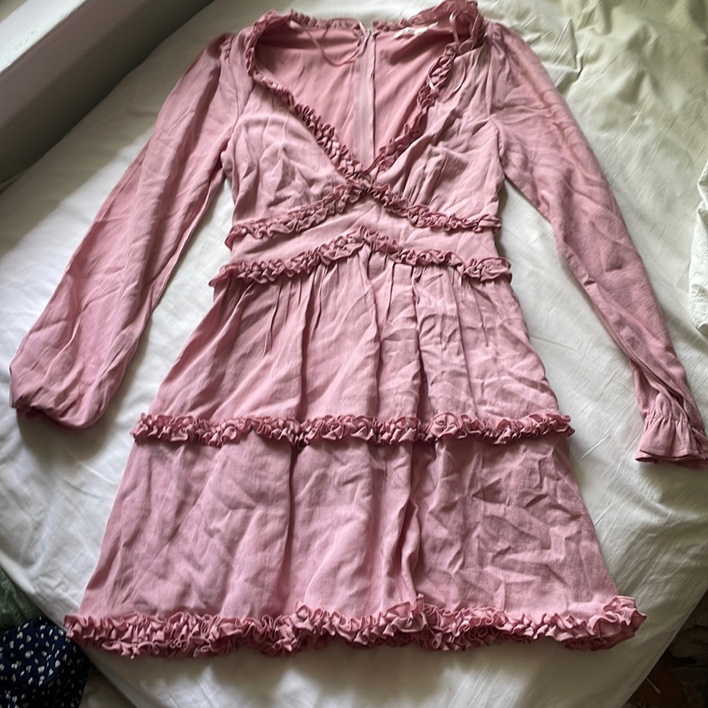 Francesca’s Pink Ruffle Dress